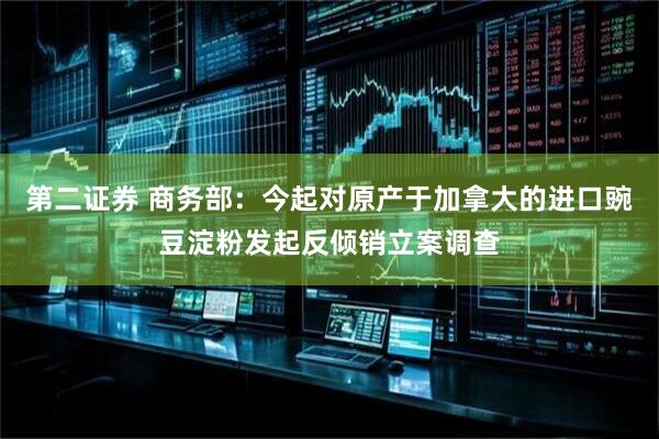 第二证券 商务部：今起对原产于加拿大的进口豌豆淀粉发起反倾销立案调查