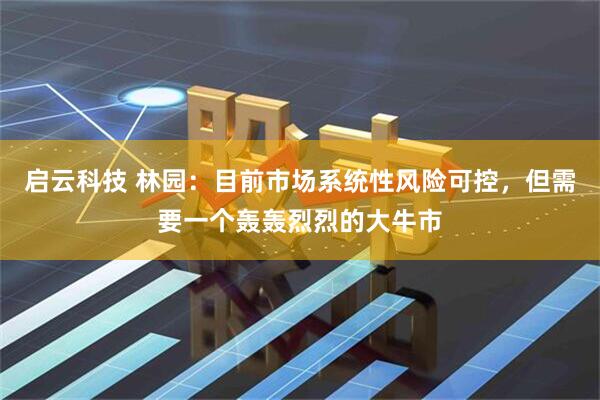 启云科技 林园：目前市场系统性风险可控，但需要一个轰轰烈烈的大牛市